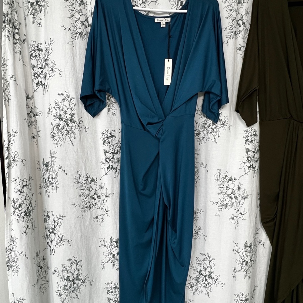 Teal Wrap Dress